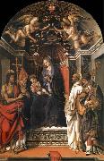Fra Filippo Lippi, The Madonna and the Nno enthroned with the holy juan the Baptist, Victor Bernardo and Zenobio